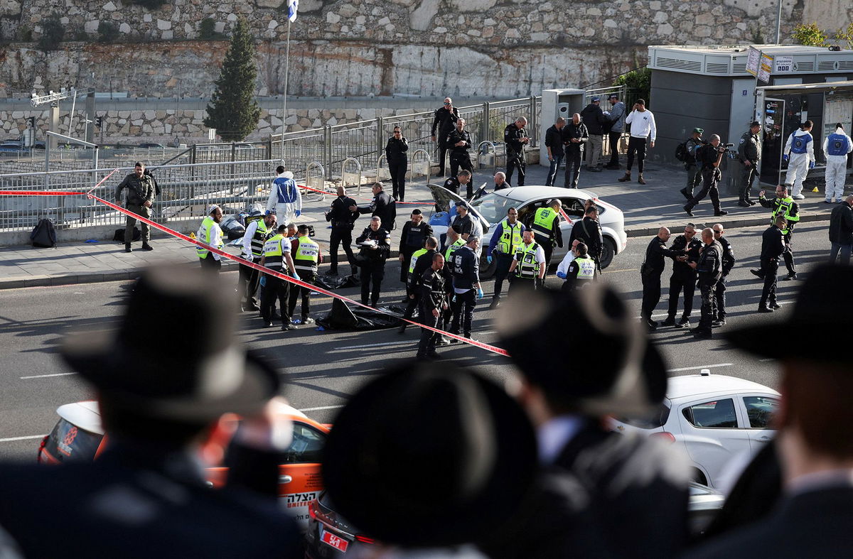 <i>Ronen Zvulun/Reuters</i><br/>Israeli police said the attackers opened fire on civilians at the bus station at about 7:40 a.m. on Thursday.