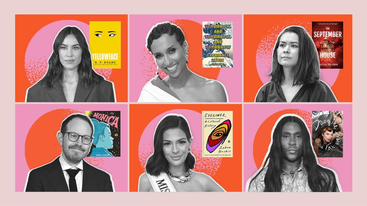 From top left clockwise: Alexa Chung, Chioma Nnadi, Mitski, Law Roach, Sheynnis Palacios, and Ari Aster share their favorite read of 2023.