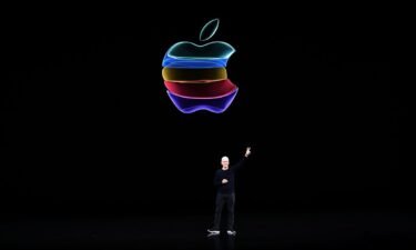 Apple CEO Tim Cook speaks onstage during a product launch event at Apple's headquarters in Cupertino