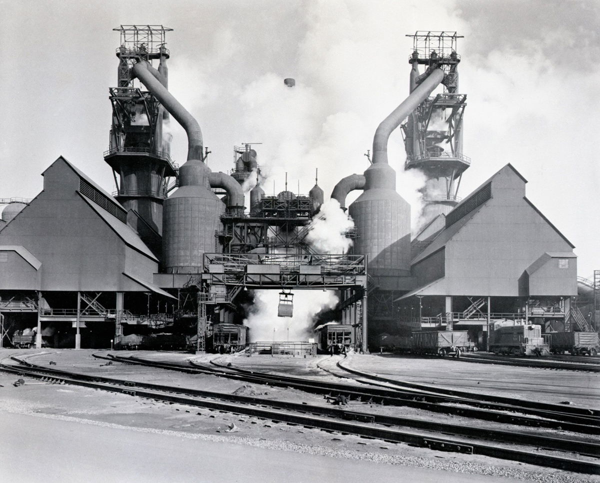 <i>Bettmann Archive/Getty Images</i><br/>This file photo of the since closed South Chicago Works of US Steel is from when the company was near the height of its economic might in 1956.
