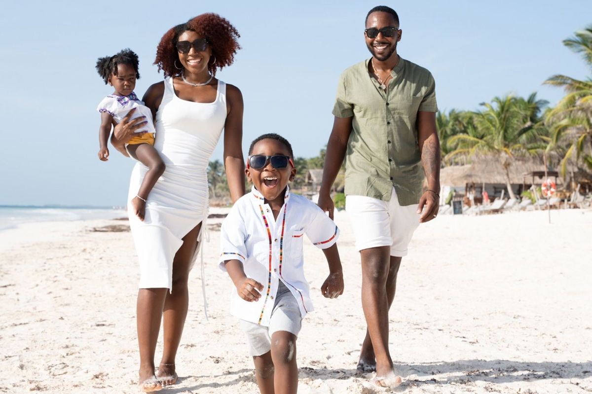 Courtney and Justin Orgias and their children Xavier and Whitley left the US in June 2022 and have been living a digital nomad lifestyle ever since.
