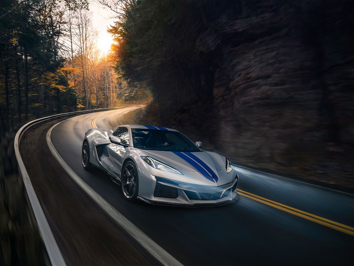 <i>General Motors</i><br/>The Chevrolet Corvette E-Ray has a powerful electric motor for the front wheels and a V8 gas engine for the back wheels.