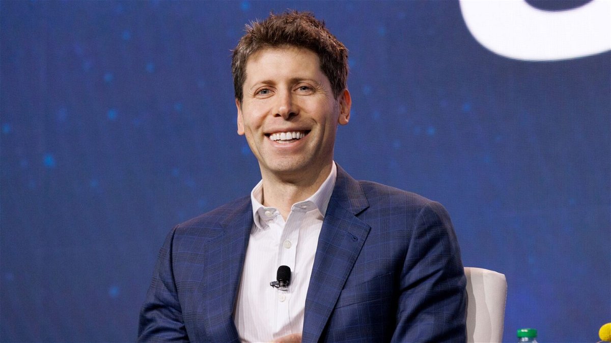 	Sam Altman, chief executive officer of OpenAI, is pictured at the Hope Global Forums annual meeting in Atlanta, on December 11.