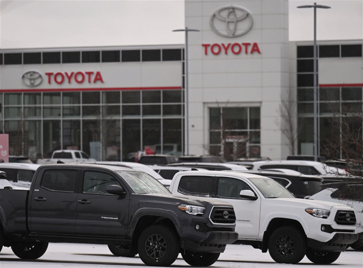 <i>Artur Widak/NurPhoto/Getty Images</i><br/>A Toyota dealership in Alberta