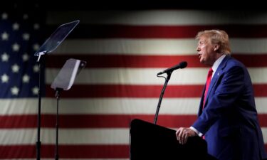 Former President Donald Trump speaks during a rally