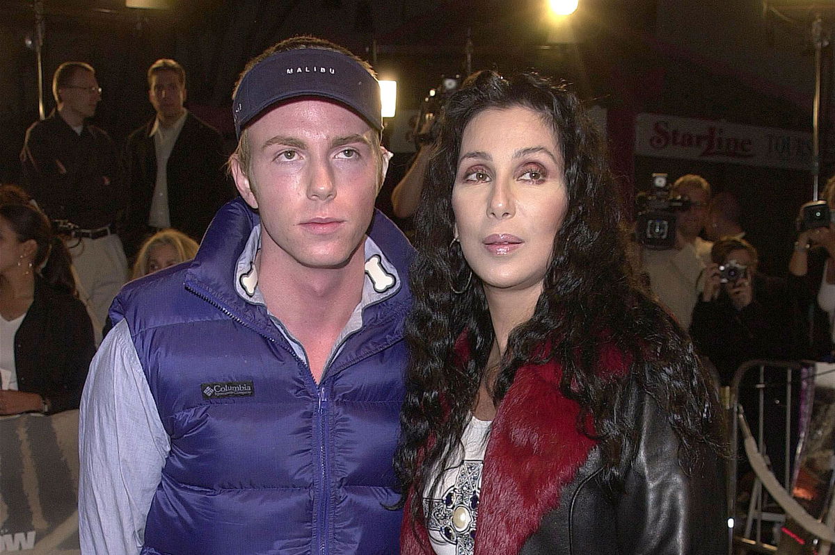 <i>Vince Bucci/Hulton Archive/Getty Images</i><br/>Elijah Blue and his mother Cher in 2001.