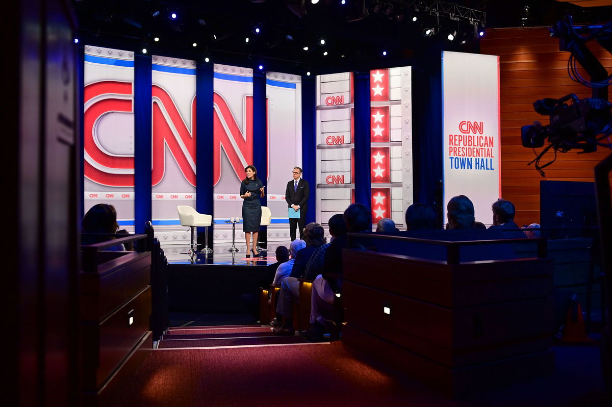 <i>Will Lanzoni/CNN</i><br/>Haley participates in a CNN town hall at New England College in Henniker