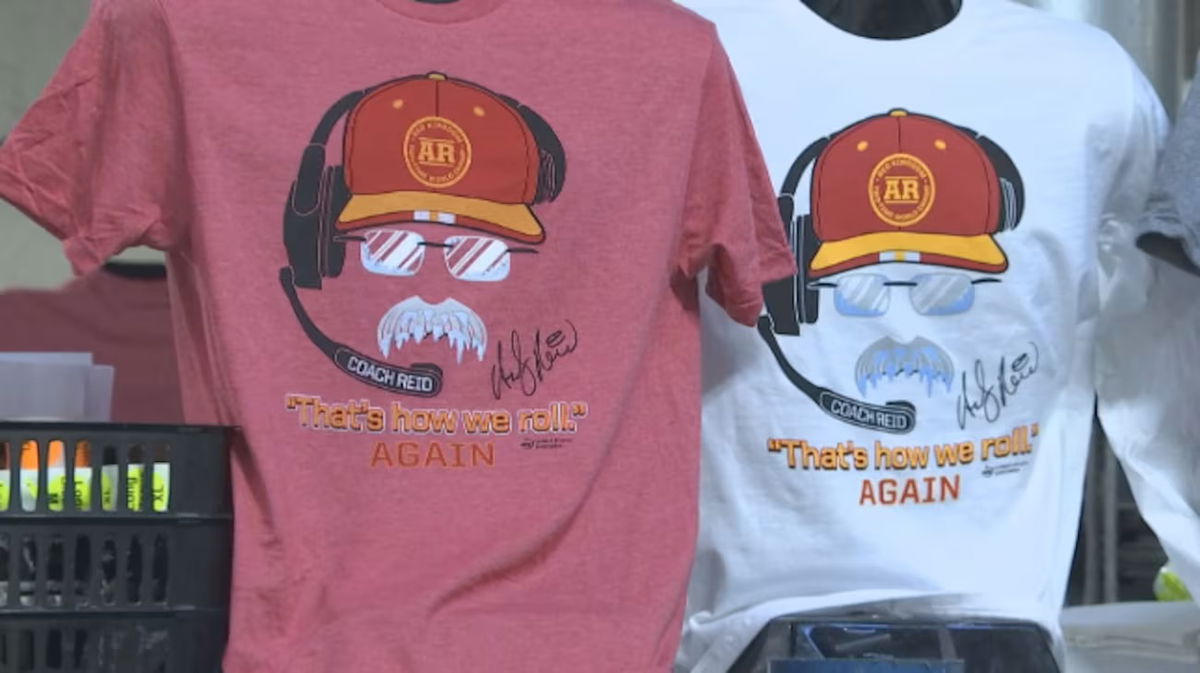 <i>KCTV</i><br/>A company in Parkville is printing frozen Andy Reid mustache shirts as fast as they can.