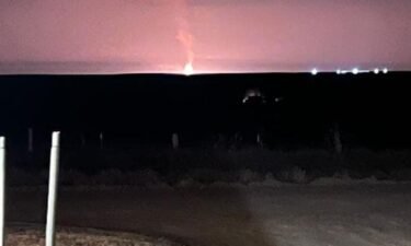 A gas pipeline exploded in an Oklahoma town near the Texas border overnight