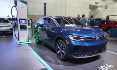 Volkswagen ID.4 on display during the 2023 Los Angeles Auto Show.