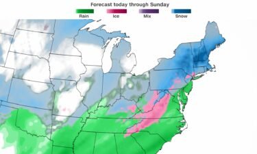 A winter storm is predicted in the Northeast and parts of the mid-Atlantic.