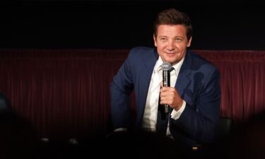 Jeremy Renner speaks onstage during the world premiere event for the Disney+ original series "Rennervations" at Westwood Regency Village Theater on April 11 in Los Angeles.