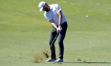 Kirk hits from the fairway during the final round.