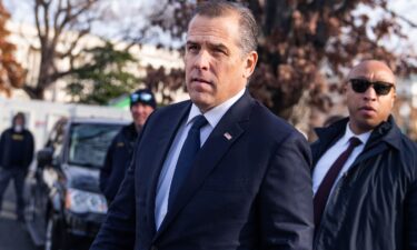 Hunter Biden is seen after making a statement during a news conference outside the US Capitol about testifying publicly to the House Oversight and Accountability Committee on Wednesday