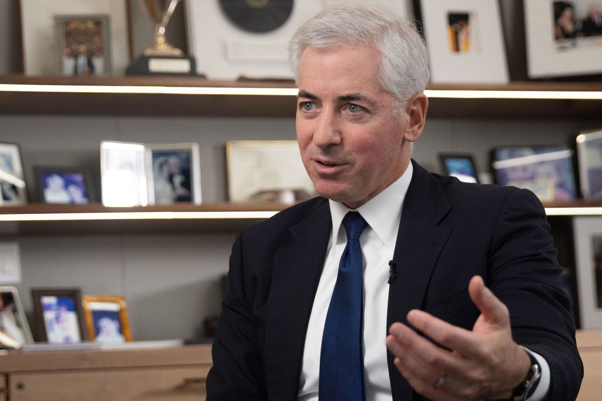 <i>Jeenah Moon/Bloomberg/Getty Images</i><br/>Billionaire Bill Ackman speaks during an interview for an episode of 