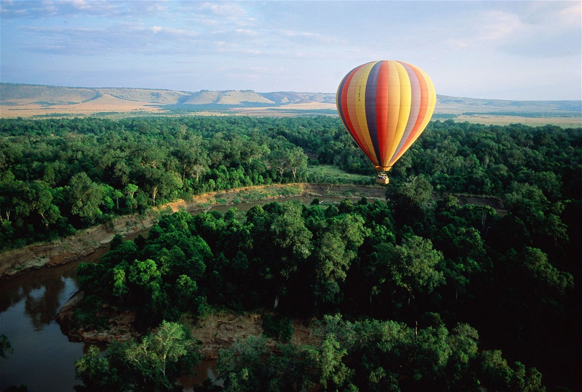 Attractions such as balloon rides over the Masai Mara National Reserve make Kenya one of Africa's most popular tourism destinations.	