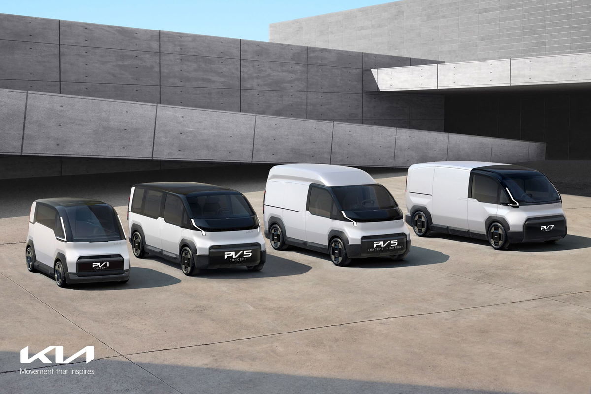 <i>Kia</i><br/>The Kia PV5 can be configured as a passenger van as well as a cargo or work van.