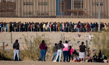 Migrants take part in a caravan toward the border with the United States in Chiapas State