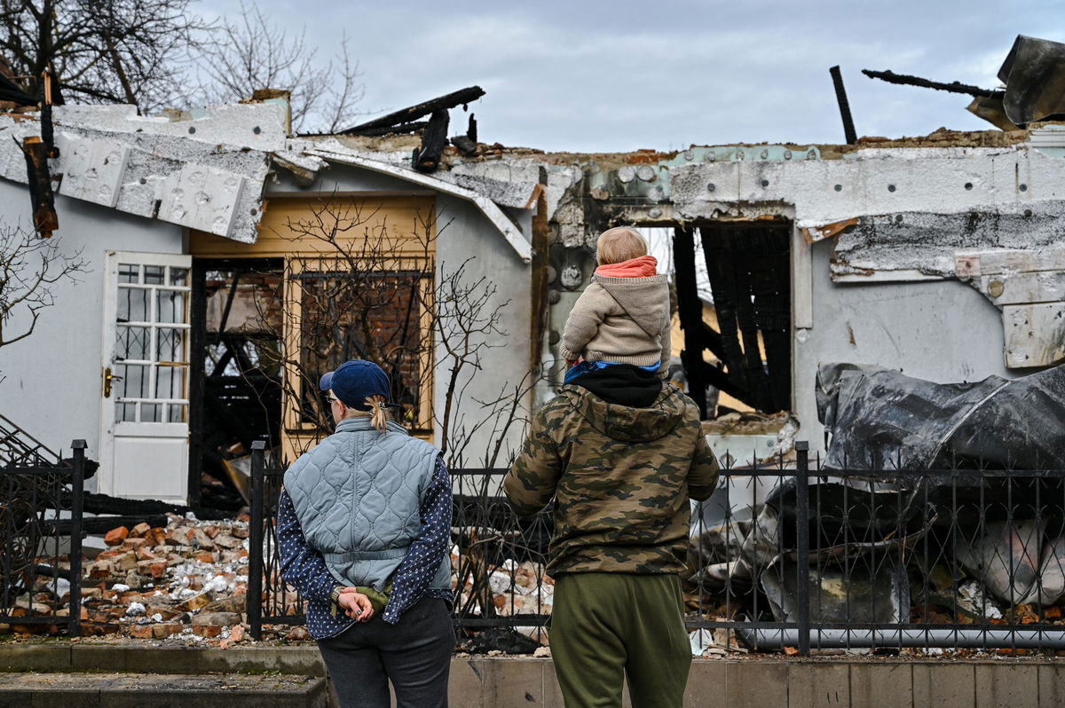 <i>Ukrinform/NurPhoto/Getty Images</i><br/>The aftermath of a Russian drone attack in Bilohorshcha on the outskirts of Lviv