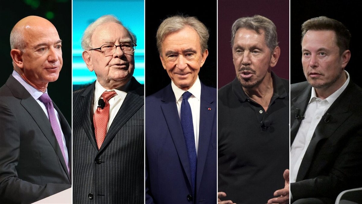 Jeff Bezos, Warren Buffett, Bernard Arnault, Larry Ellison and Elon Musk have grown much richer in recent years.