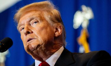 Former President Donald Trump speaks during a campaign rally at the Atkinson Country Club on January 16 in Atkinson