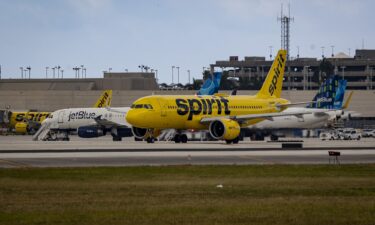 Spirit and JetBlue planes at Fort Lauderdale-Hollywood International Airport in Florida in November.