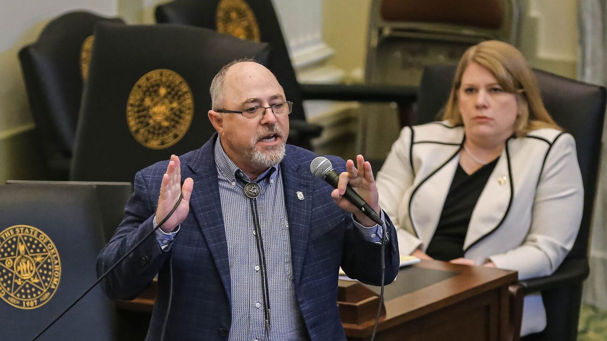 <i>Nathan J. Fish/The Oklahoman/USA Today Network/Reuters</i><br/>An Oklahoma state lawmaker says he will now change the language of a bill he proposed that designates anyone “of Hispanic descent” that is “a member of a criminal street gang” and convicted of a “gang-related offense” a terrorist.