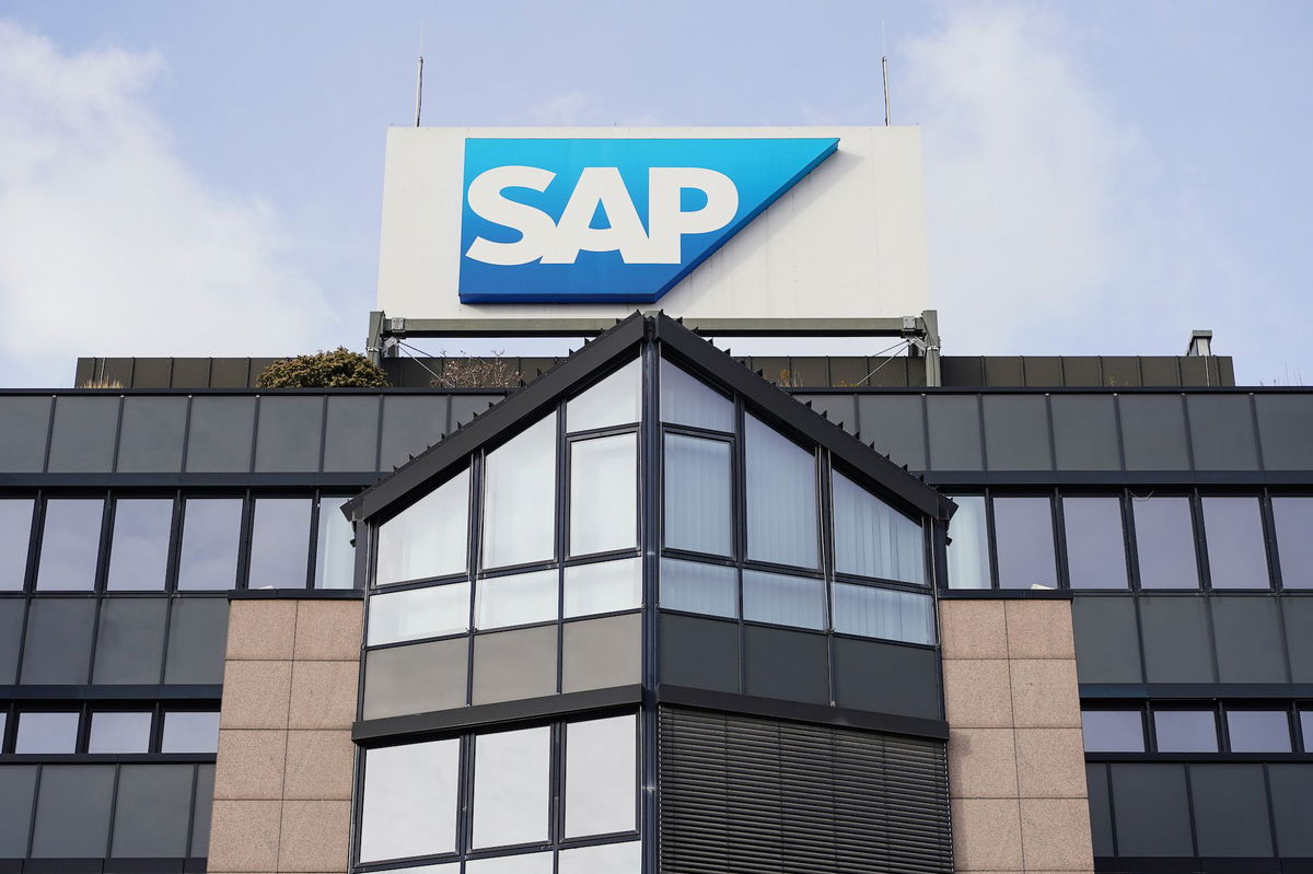 SAP headquarters is pictured in Walldorf, Baden-Württemberg, Germany. One of Europe’s most valuable companies is restructuring 8,000 jobs as it joins a growing list of firms shifting their focus to artificial intelligence.