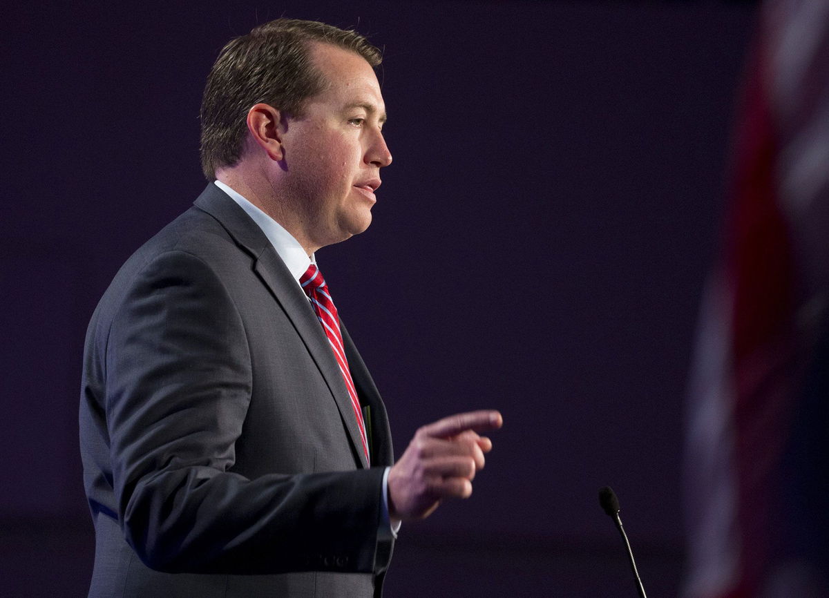 <i>Alex Wong/Getty Images</i><br/>Former Arizona gubernatorial candidate Kari Lake speaks at the Conservative Political Action Conference in National Harbor