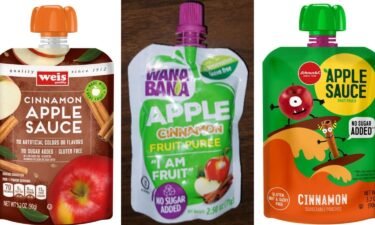 The FDA recalled certain apple puree and applesauce products from three brands of fruit pouches: WanaBana