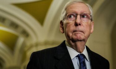 Senate Minority Leader Mitch McConnell speaks during a press conference following the Republicans weekly policy luncheon on January 23