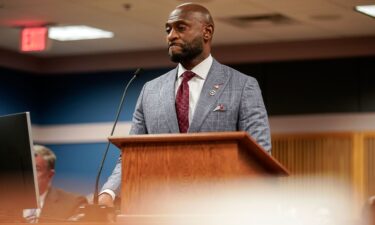 Special prosecutor Nathan Wade speaks during a motions hearing for former President Donald Trump's election interference case at the Lewis R. Slaton Courthouse on January 12