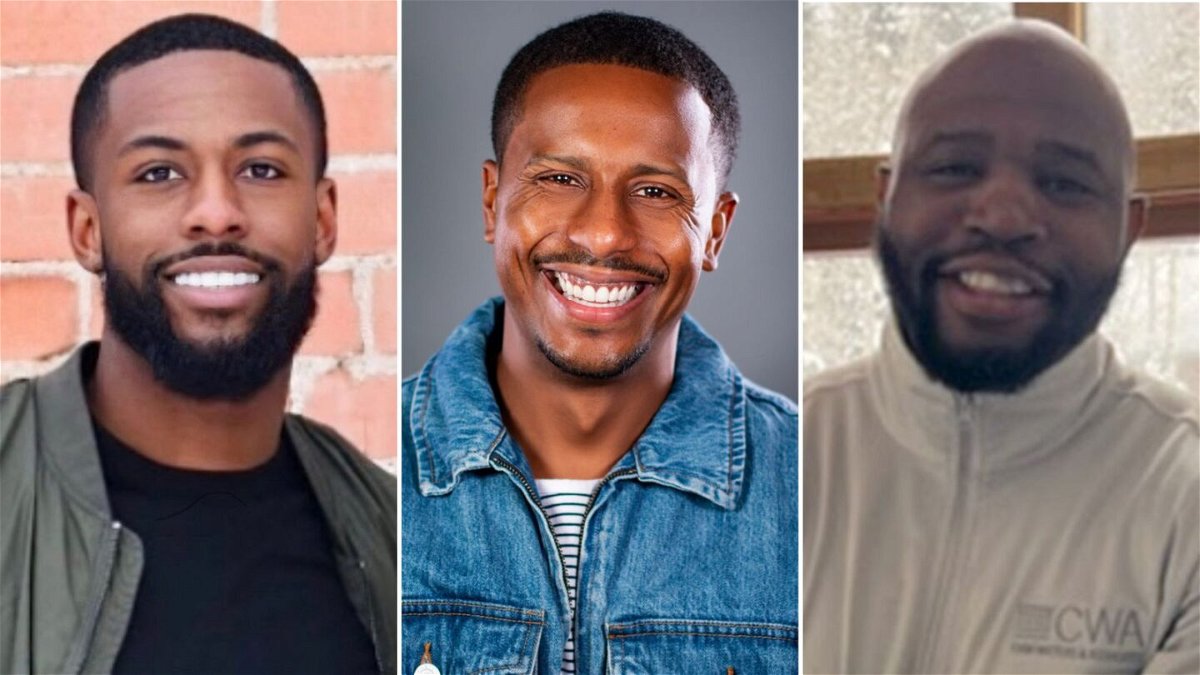 Movies, TV shows and news stories about Black fathers often come from secondary sources, said Jeremy Givens (center) of the Black American Dad Foundation. He's shown with Anthony Hooks of Denver (left) and Halisi Tambuzi of Tucson, Arizona (right).