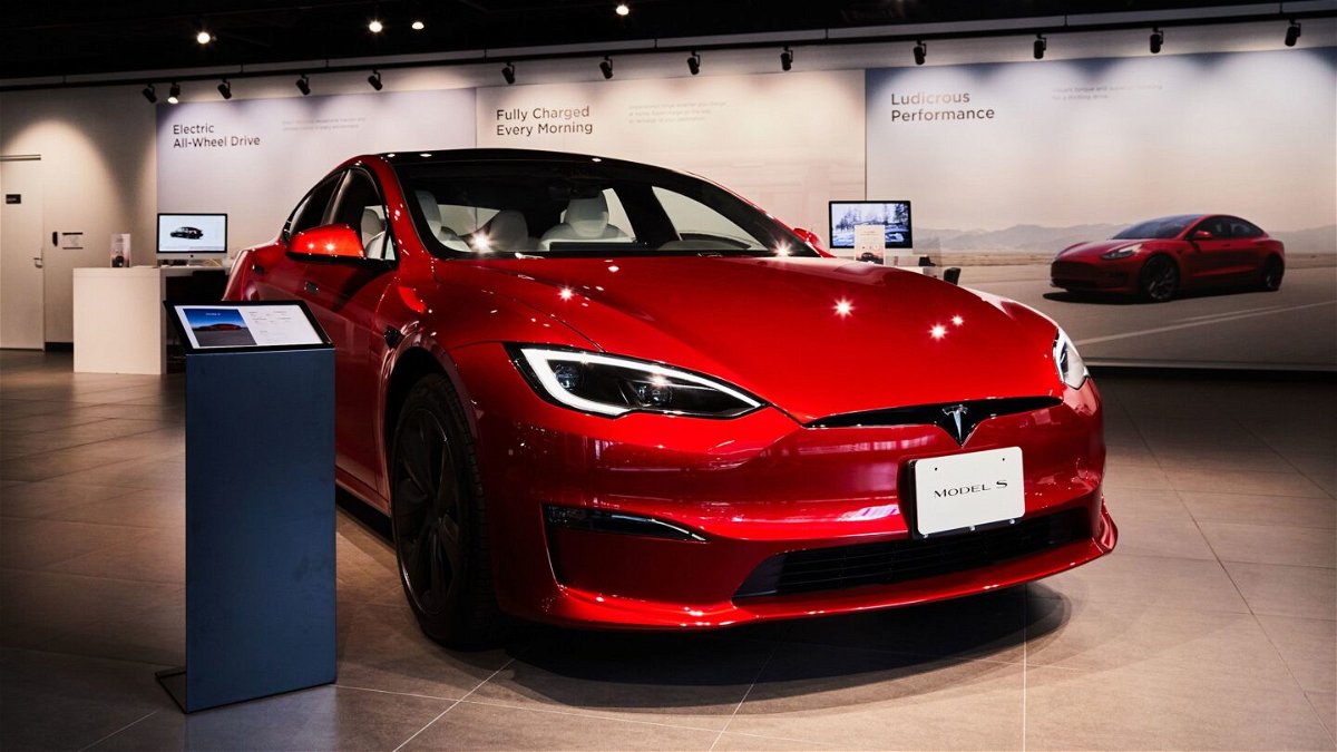 <i>Shoko Takayasu/Bloomberg via Getty Images</i><br/>A 2023 Tesla Inc. Model S