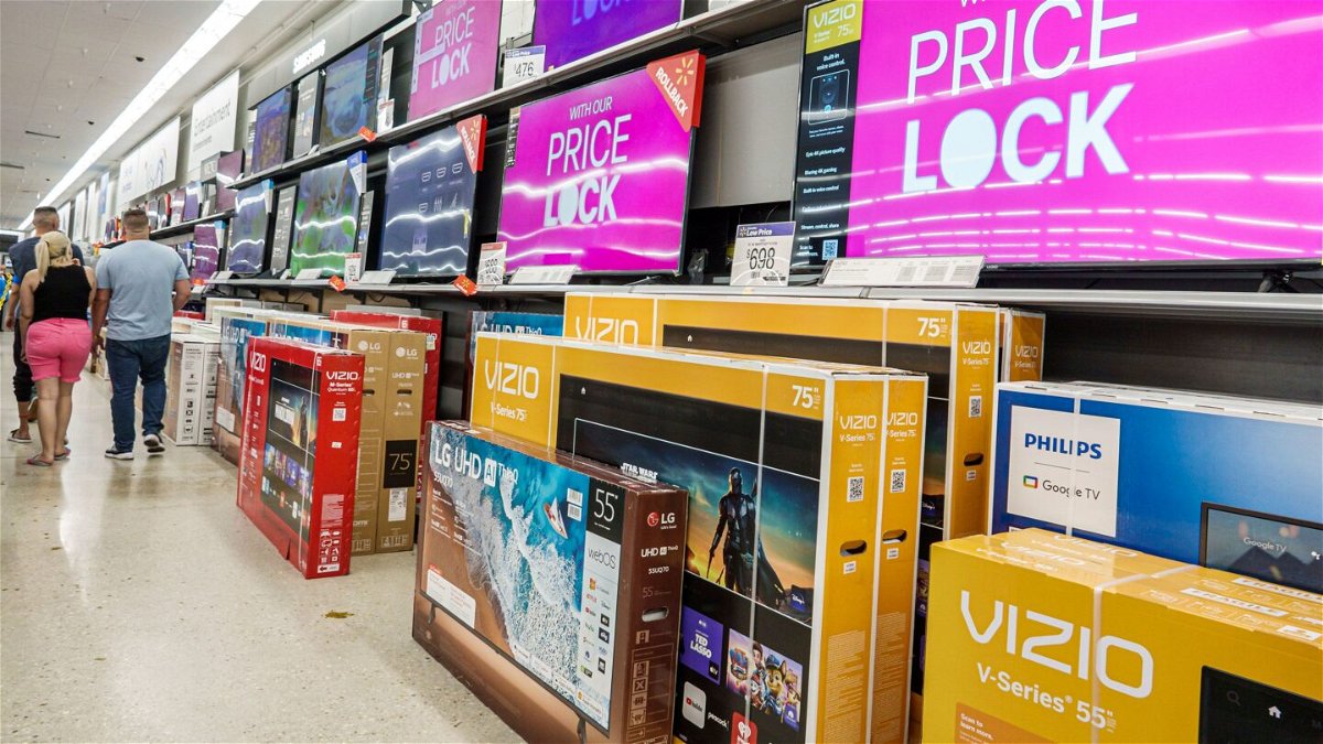 Vizio televisions are seen for sale at a Walmart in Miami in 2023.
