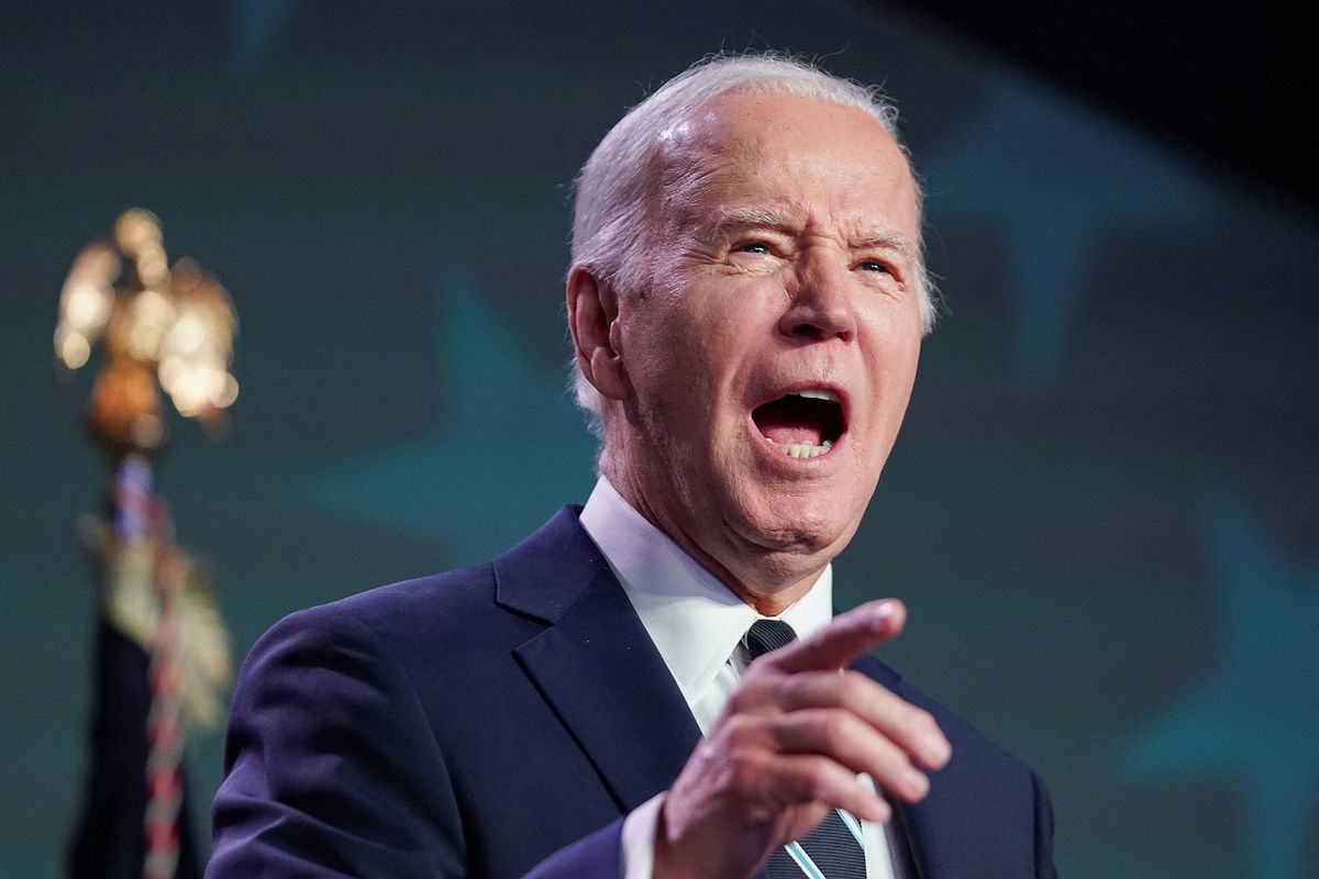 <i>Kevin Lamarque/Reuters</i><br/>President Joe Biden at the National Association of Counties Legislative Conference in Washington