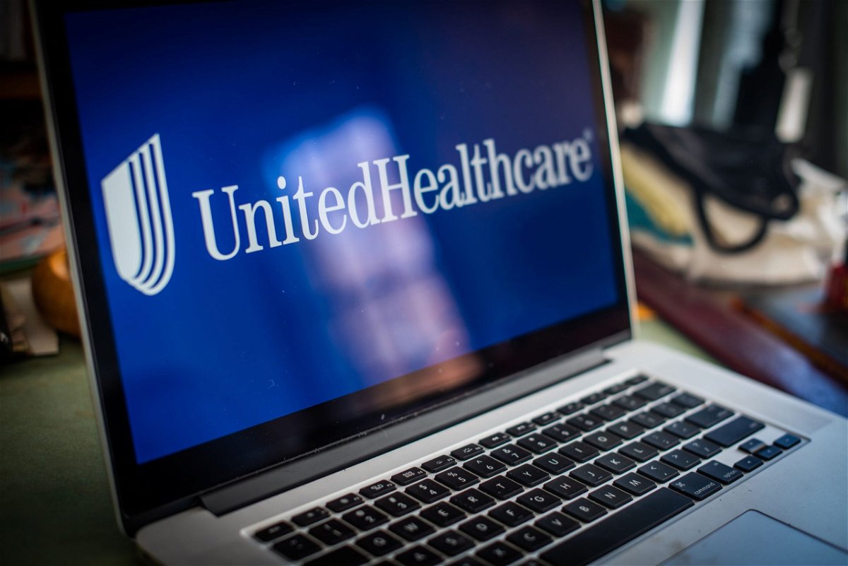 The United HealthCare Group Inc. logo on a laptop computer arranged in Hastings on Hudson, New York, on Jan. 23, 2021.