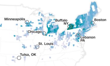 This map displays data for counties with six or more recorded school closures from January 2014 to March 2023.