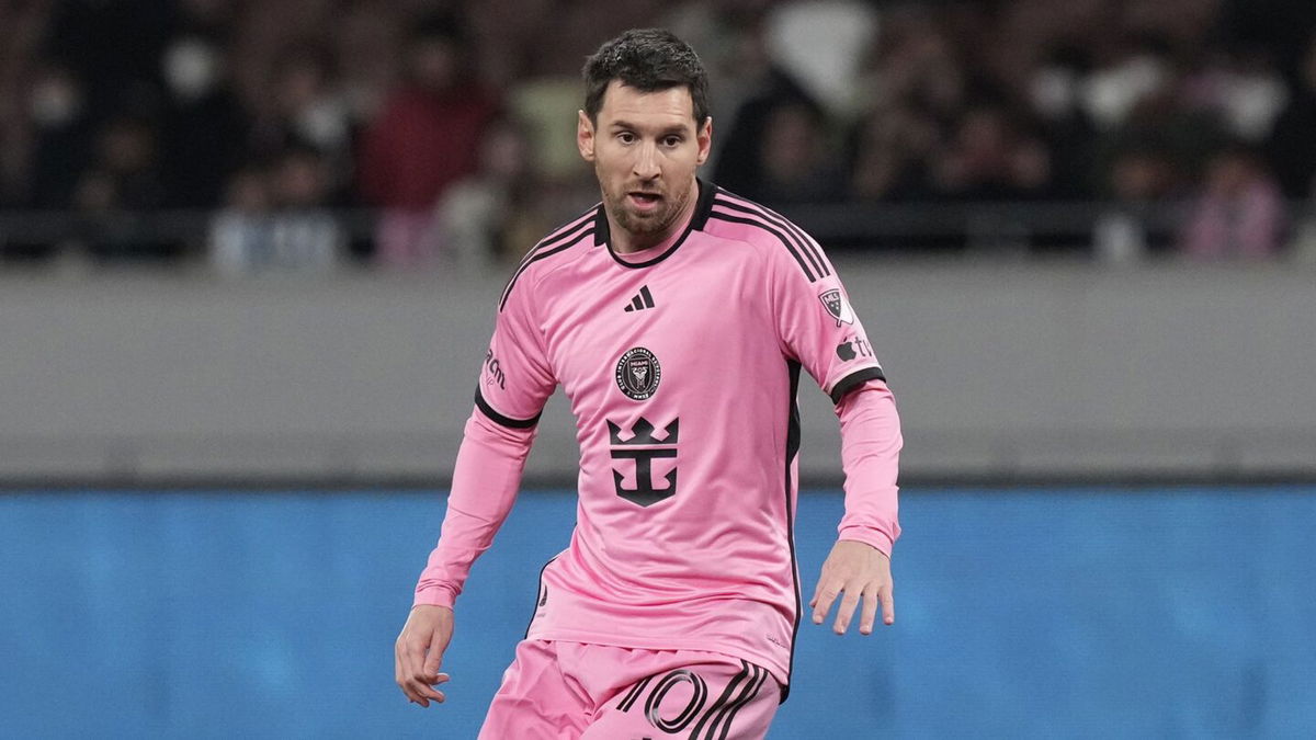 <i>Eugene Hoshiko/AP</i><br/>Messi made a return from injury against Vissel Kobe.