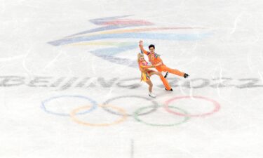 Piper Gilles and Paul Poirier of Team Canada skate in the ice dance rhythm dance team event during the Beijing 2022 Winter Olympic Games on February 4