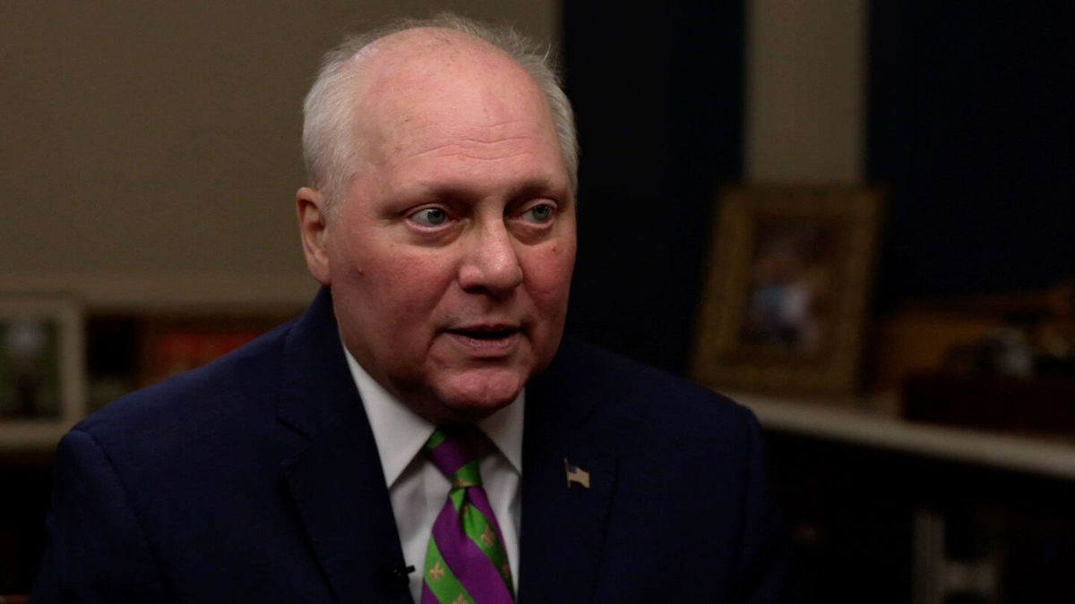 <i>CNN</i><br/>Rep. Steve Scalise speaks during an interview with CNN on Tuesday