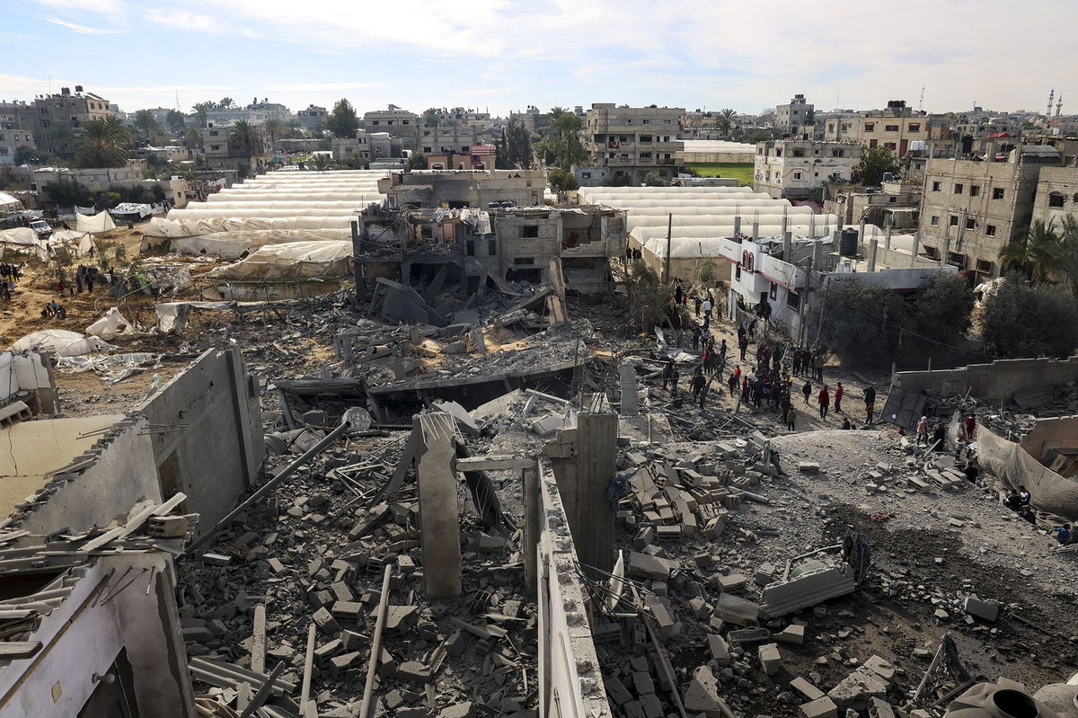 <i>Ohad Zwigenberg/AP</i><br/>A commemoration for people killed and taken captive by Hamas militants during their October 7 rampage through the Nova music festival in southern Israel.