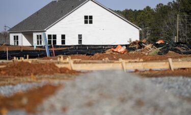 New home construction fell sharply in January.