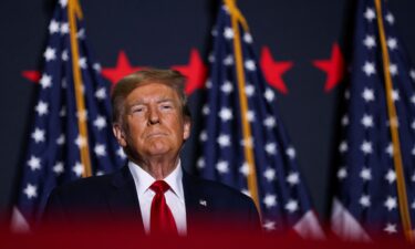 Former President Donald Trump attends a campaign event in North Charleston