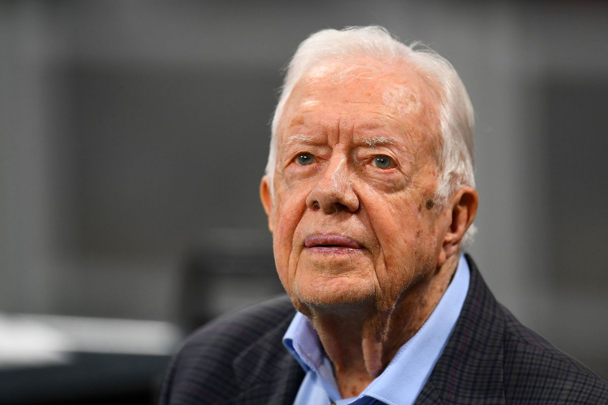 <i>Scott Cunningham/Getty Images</i><br/>Former President Jimmy Carter’s spirit is “as strong as ever” one year into hospice care