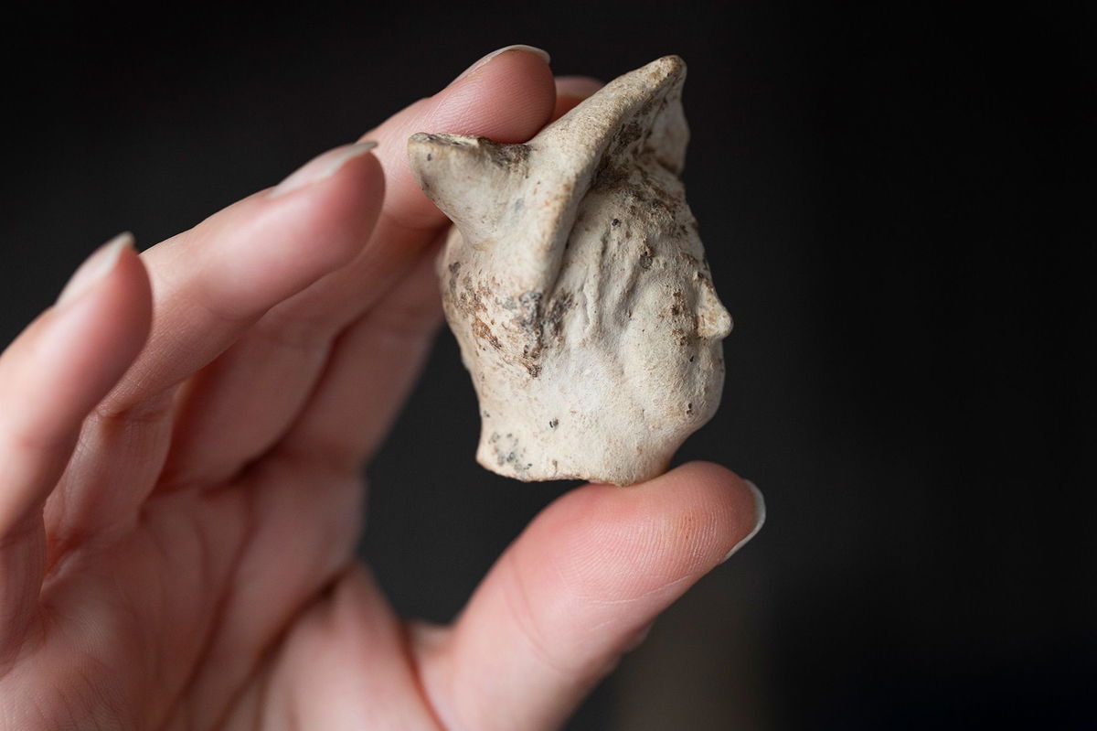 A ceramic head of the Roman god Mercury was found at Smallhythe, an archaeological site in Kent, England.