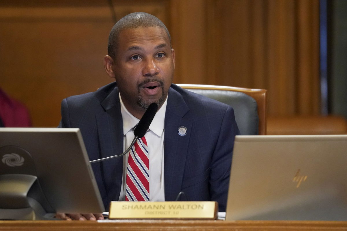 <i>Godofredo A. Vásquez/AP via CNN Newsource</i><br/>San Francisco Supervisor Shamann Walton speaks during a meeting at City Hall Tuesday in San Francisco.