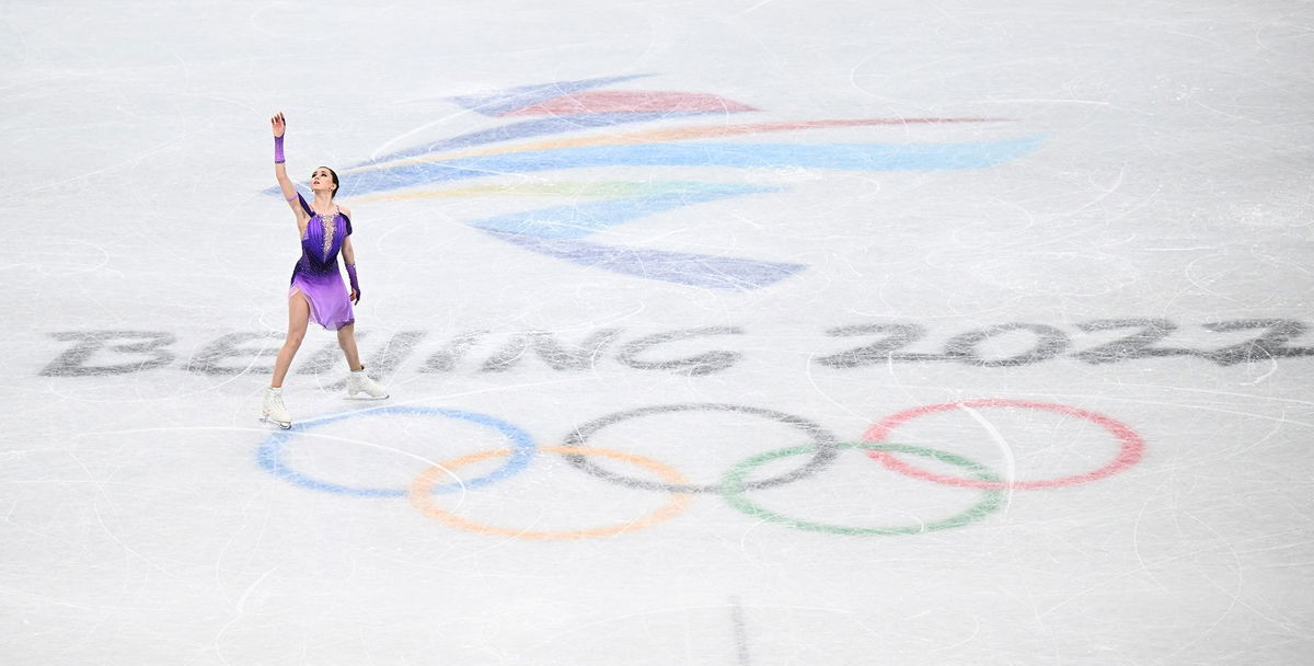 Kamila Valieva, seen competing at the 2022 Winter Olympics, has been handed a backdated four-year drug ban.