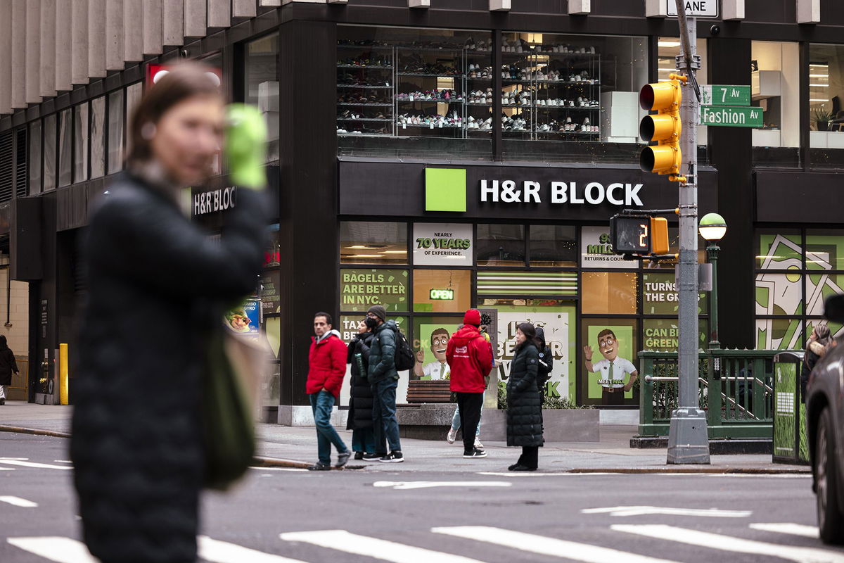 An H&R Block office in New York, US, on January 29.