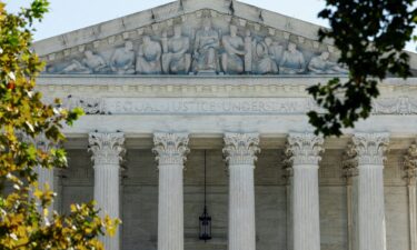 The United States Supreme Court building is seen as in Washington